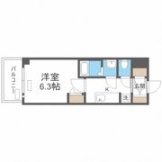 プレサンス谷町九丁目ディセオの間取り画像