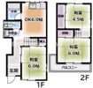 雁屋北町貸家の間取り画像