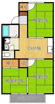 タワーズ黒崎の間取り画像