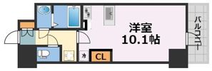 MELDIA CREST TAPP NAMBA-WESTの間取り画像