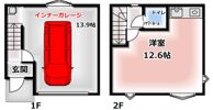 門真市小路町ガレージハウスの間取り画像