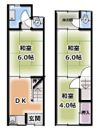 門真市御堂町貸家の間取り画像