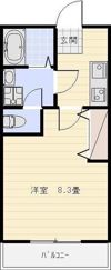 クレフラスト龍禅寺Bの間取り画像