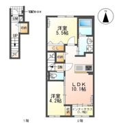 仮）犬山市裏之門新築アパートの間取り画像