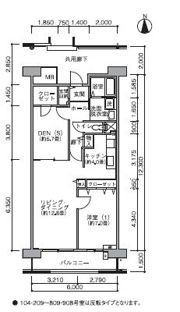 コーポレート五反野の間取り画像