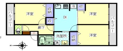 コーポ広野の間取り画像
