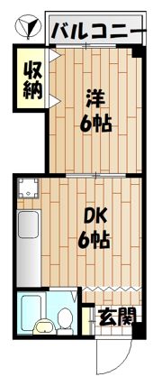 田辺マンションの間取り画像