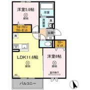 Sinfaria HARAOSHIMA B棟の間取り画像