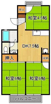 ボンセジュール企救丘 A棟の間取り画像