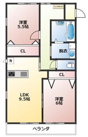 サンハピネス築地の間取り画像