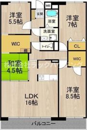 フェルザ住道(旧)パルティール田中の間取り画像