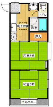コーポ万石の間取り画像