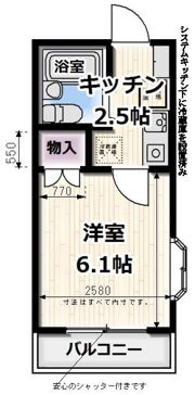サンライズBの間取り画像