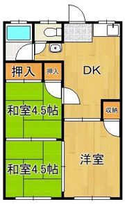 オアシス大里東A棟の間取り画像