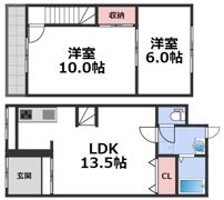 大今里3丁目貸家の間取り画像
