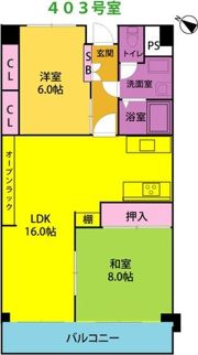 OS・SKYレスカール大久手の間取り画像