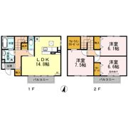 プレンティーユーノの間取り画像