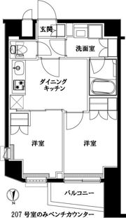 ルーブル中板橋伍番館の間取り画像