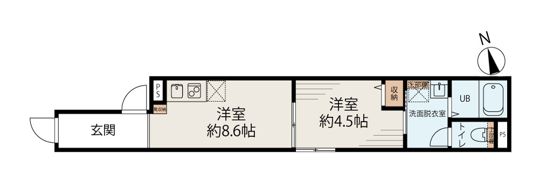 上野松が谷レジデンスの間取り画像