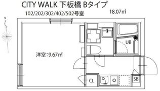 CITY WALK下板橋の間取り画像