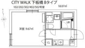 CITY WALK下板橋の間取り画像
