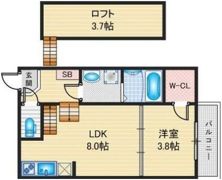 ハーモニーテラス塩釜口Ⅱの間取り画像