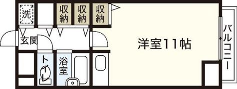 セゾン天方の間取り画像