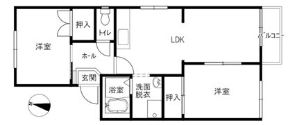 シェモア伏見Ⅱの間取り画像