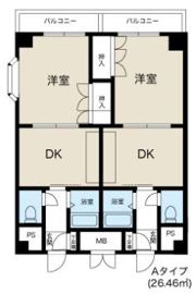 千林グランドハイツ北の間取り画像