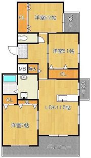 プリンス二番館の間取り画像