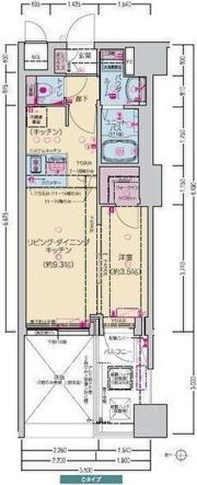 プレサンス堺筋本町ディスティニーの間取り画像