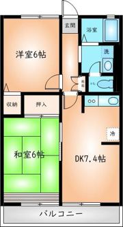 シティハイム八千代Aの間取り画像