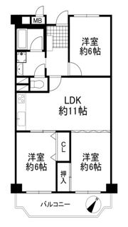 芦屋山ノ手アーバンライフの間取り画像