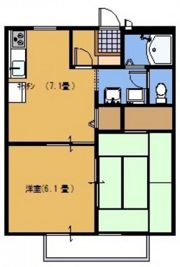 コーポ翼Cの間取り画像