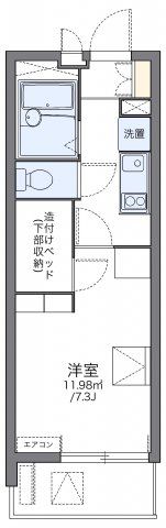 レオパレスフラッシュステージの間取り画像