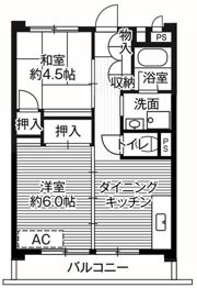 ビレッジハウス柳崎タワー1号棟の間取り画像
