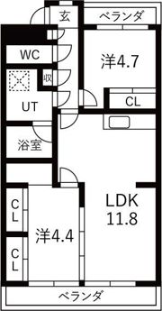 マンション遠山の間取り画像