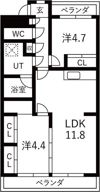 マンション遠山の間取り画像