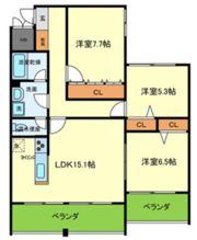 岡本Rd12の間取り画像