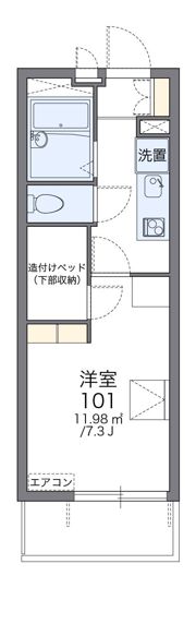 レオパレス中宗岡ドゥーエの間取り画像