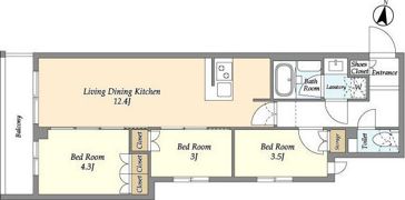アジールコート練馬中村橋の間取り画像