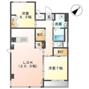 サニーコート安倍の間取り画像