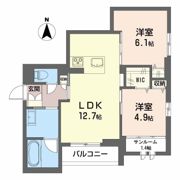 ウィステリア蜷川の間取り画像