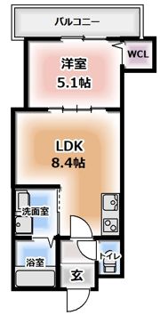 クリエオーレ桜園Ⅰの間取り画像