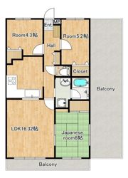ルネッサンス国立の間取り画像