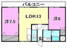 緑風館 中央の間取り画像