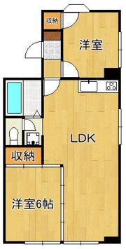 ハイツ帆柱206号室の間取り画像