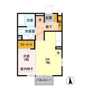 ヘイスティング Bの間取り画像