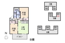 リビングタウン南矢島Bの間取り画像