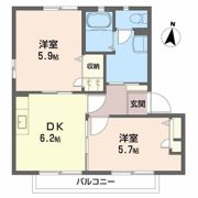 ヴィラージュマルイB棟の間取り画像